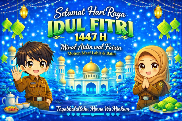 Disperindag Mengucapkan Selamat Hari Raya Idul Fitri 1447 H / 2026 M