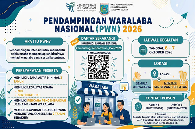 Disperindag Dorong Pelaku Usaha Ikuti Pendampingan Waralaba Nasional 2026